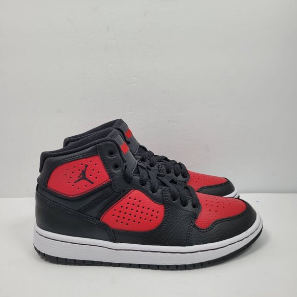 Nike Air Jordan Access Youth Black & Red Mid-Top Sneakers AV7941-006 US Size 4Y - Picture 3 of 10